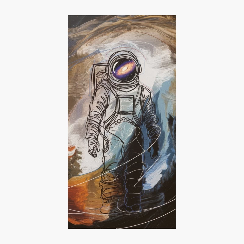 Cosmic Explorer: Surreal Astronaut Artwork iPhone Case