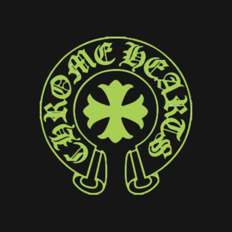 Chrome Hearts Logo in Grüneintönung Herren T-Shirt