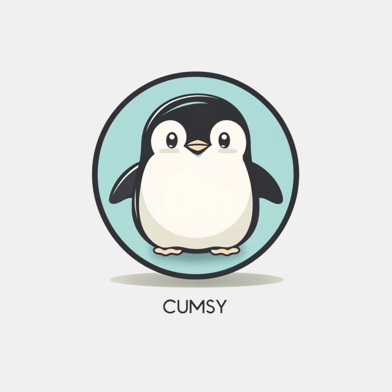 Cute Clumsy Baby Penguin Cartoon Badge Male Tank Top