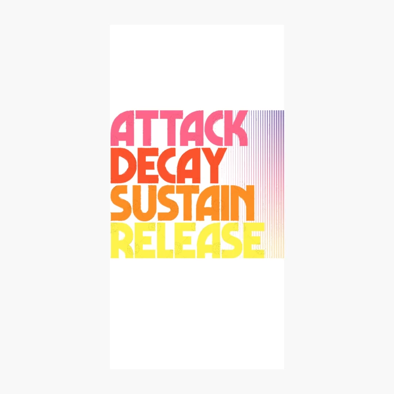 ADSR Attack, Decay, Sustain, Release Synthesizer Design iPhone Case