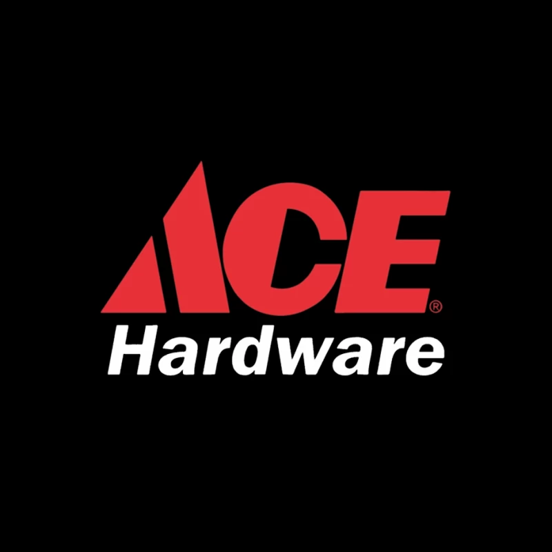 Ace Hardware Store Logo in Red and White Design Pin