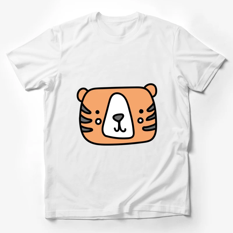 Visage de tigre dessiné, illustration mignonne Homme T-Shirt