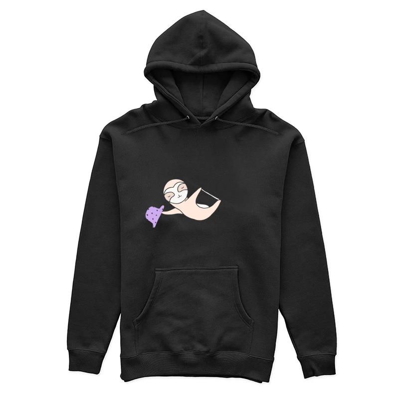 Paresseux mignon avec chapeau violet Femme Sweat à capuche