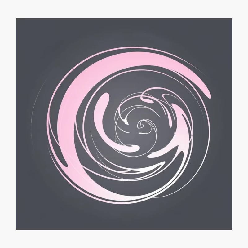 Pink Spiral Abstract Minimalist Logo Design Throw Pillow