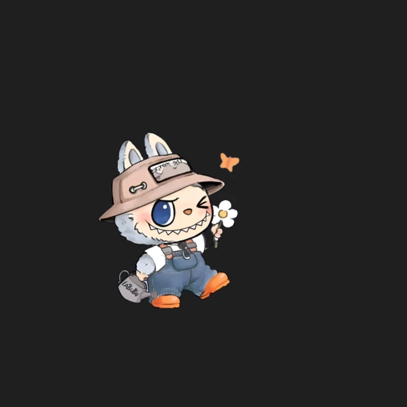 Adorable mascotte de dessin animé avec fleur Homme Débardeur