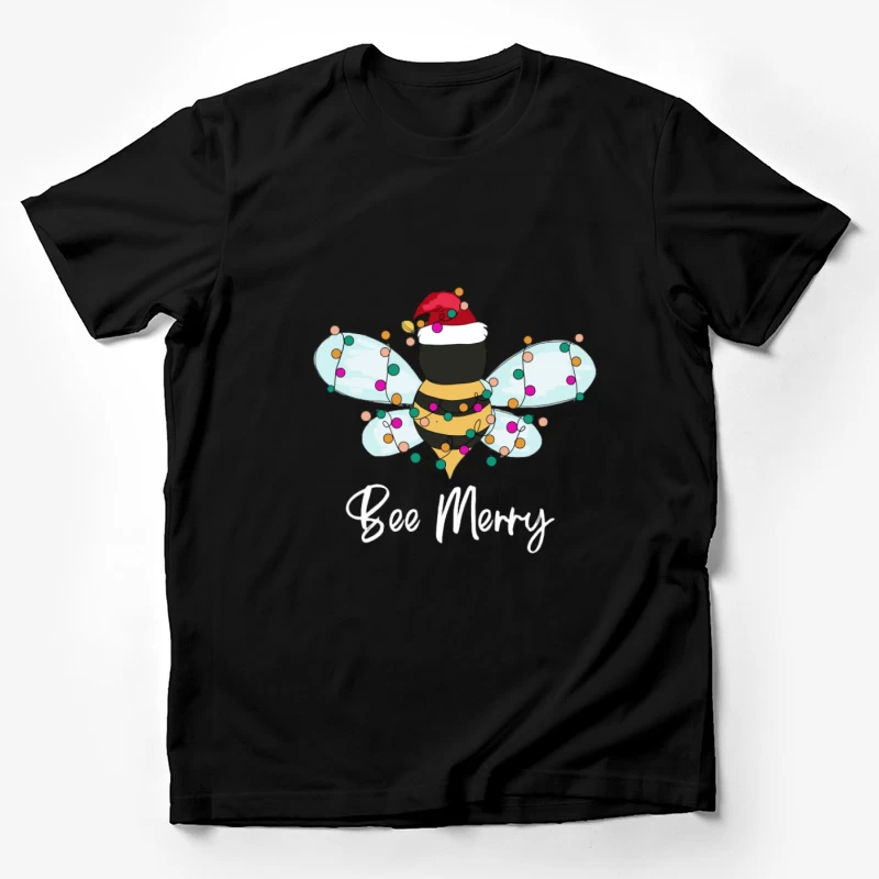 Abeille Joyeuse avec Lumières de Noël Homme T-Shirt