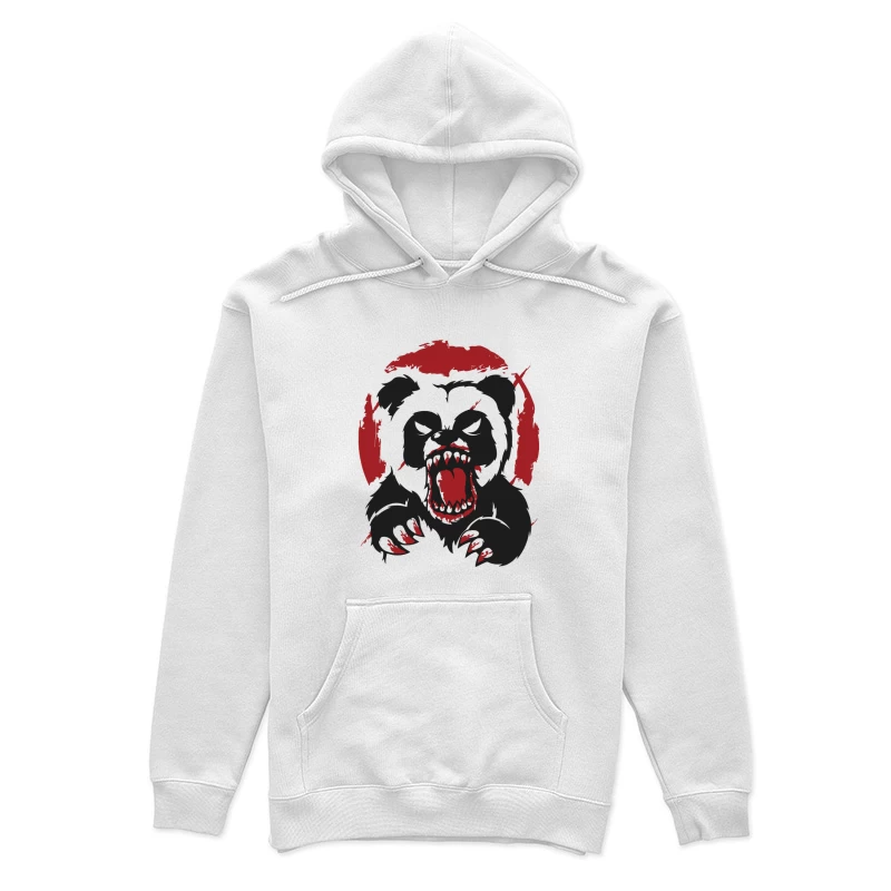 Bärendesign mit rotem Hintergrund Damen Pullover Hoodie