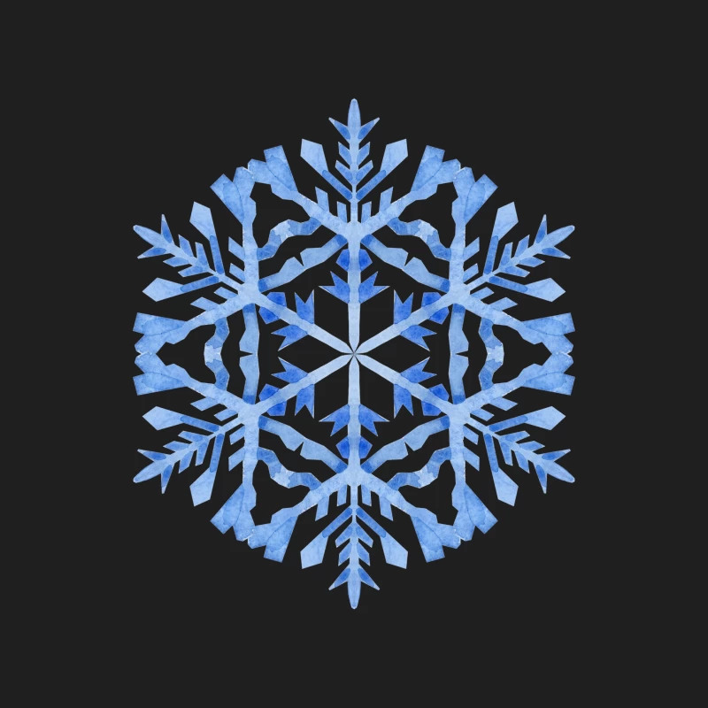 Flocon de neige bleu aquarelle Homme Débardeur