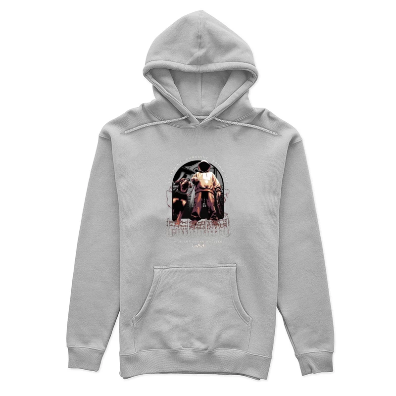 Urban Hip-Hop Street Art with Chains and Graffiti Elements Female Pullover Hoodie