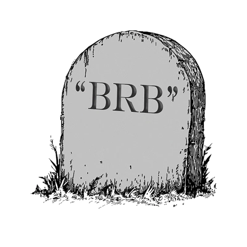BRB Funny Gravestone Tapestry
