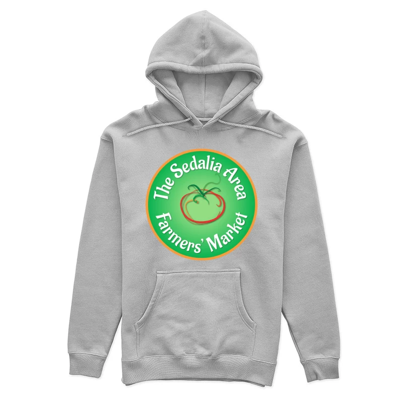 Sedalia Area Farmers' Market Circular Green Logo with Tomato Design Female Pullover Hoodie