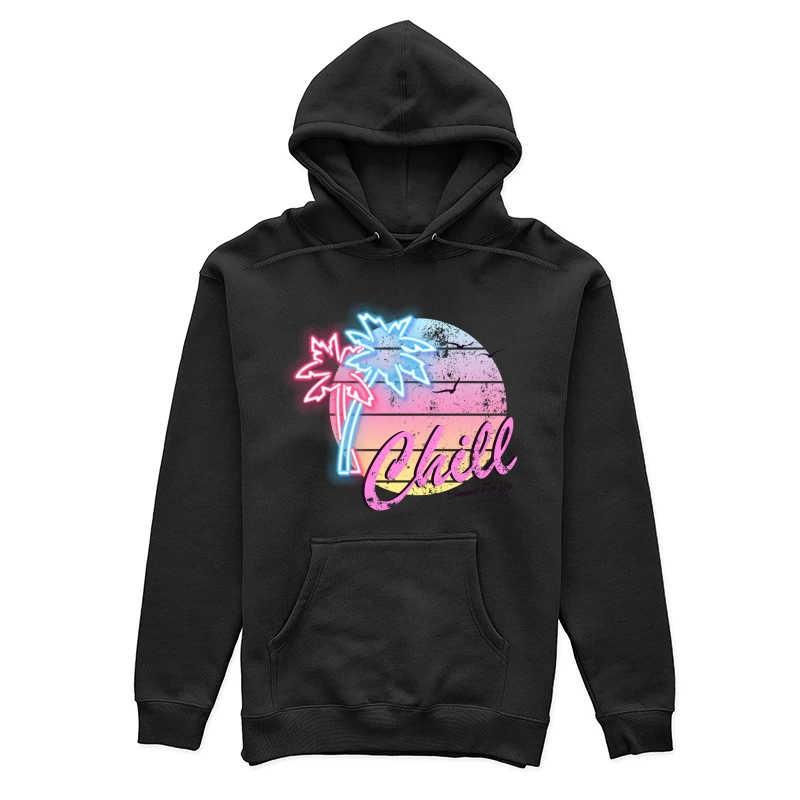 Vibe d'été avec Palmiers Néon Femme Sweat à capuche