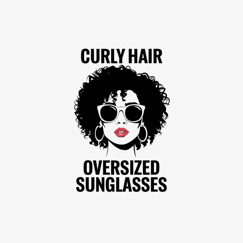 Retro Chic: Curly Hair and Oversized Sunglasses Male Pullover Sweatshirt