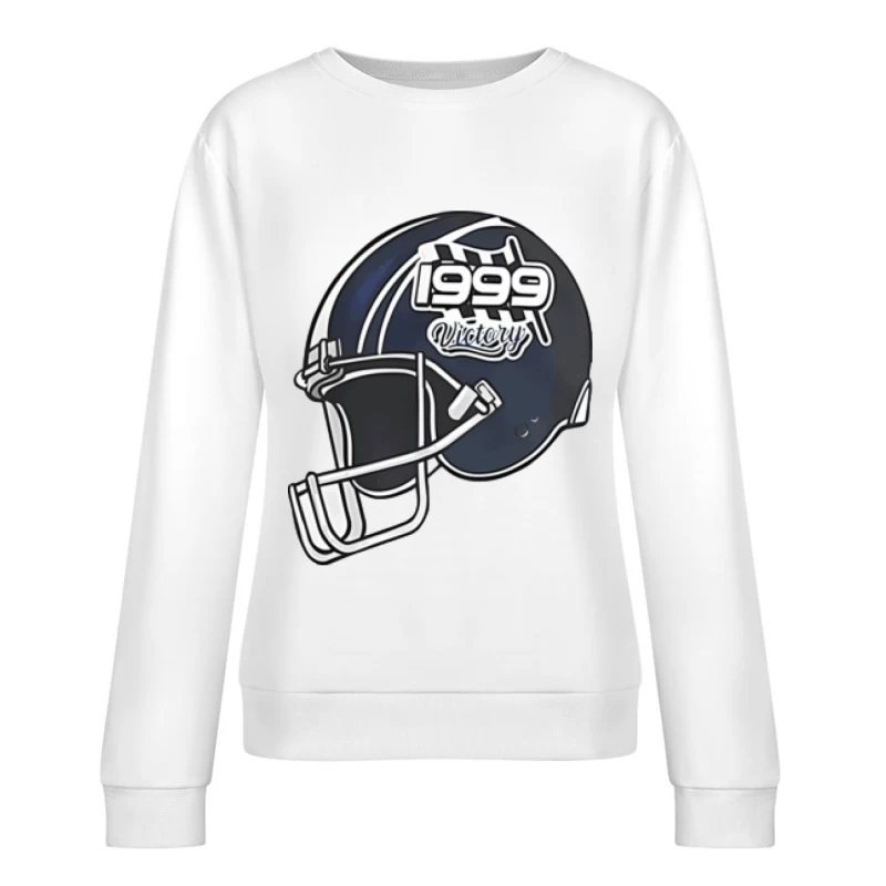 Amerikanischer Fußballhelm 1999 Sieg Damen Pullover Sweatshirt