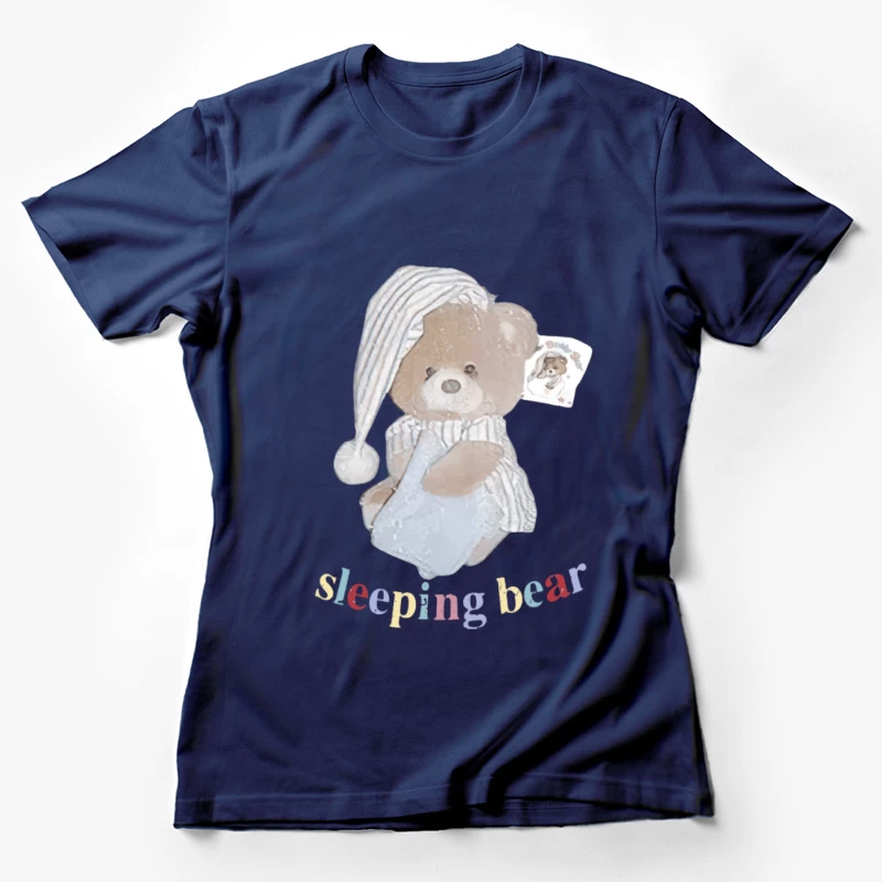 Schlafender Bär mit Schlafmütze Damen T-Shirt