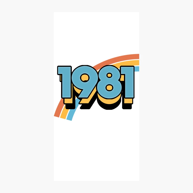 1981 Retro Birthday Design iPhone Case