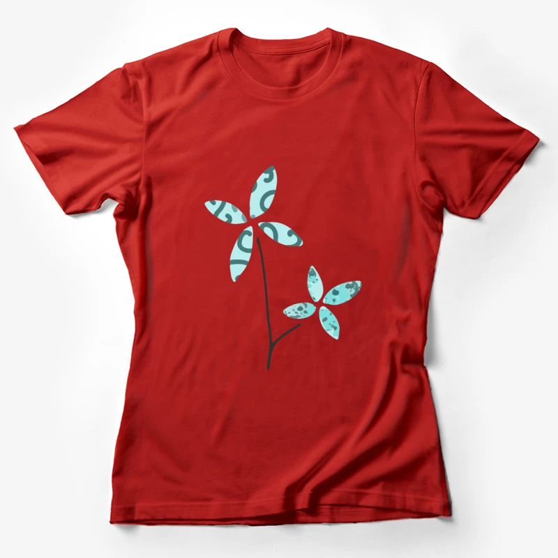 Illustration florale abstraite Femme T-Shirt