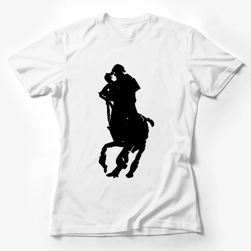Reiter auf Pferd Silhouette Damen T-Shirt