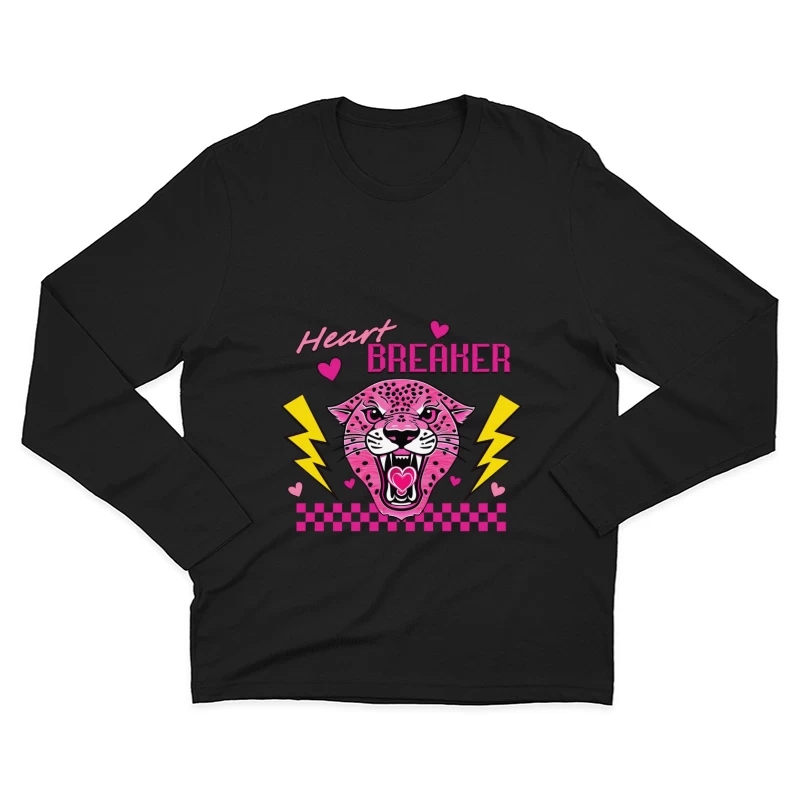 Herzbrecher Panther Design Herren Langarm T-Shirt