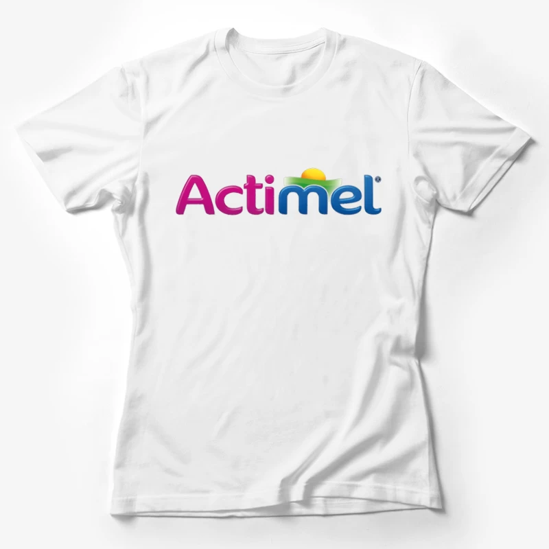 Actimel Dairy Brand Colorful Logo Design Female T-Shirt