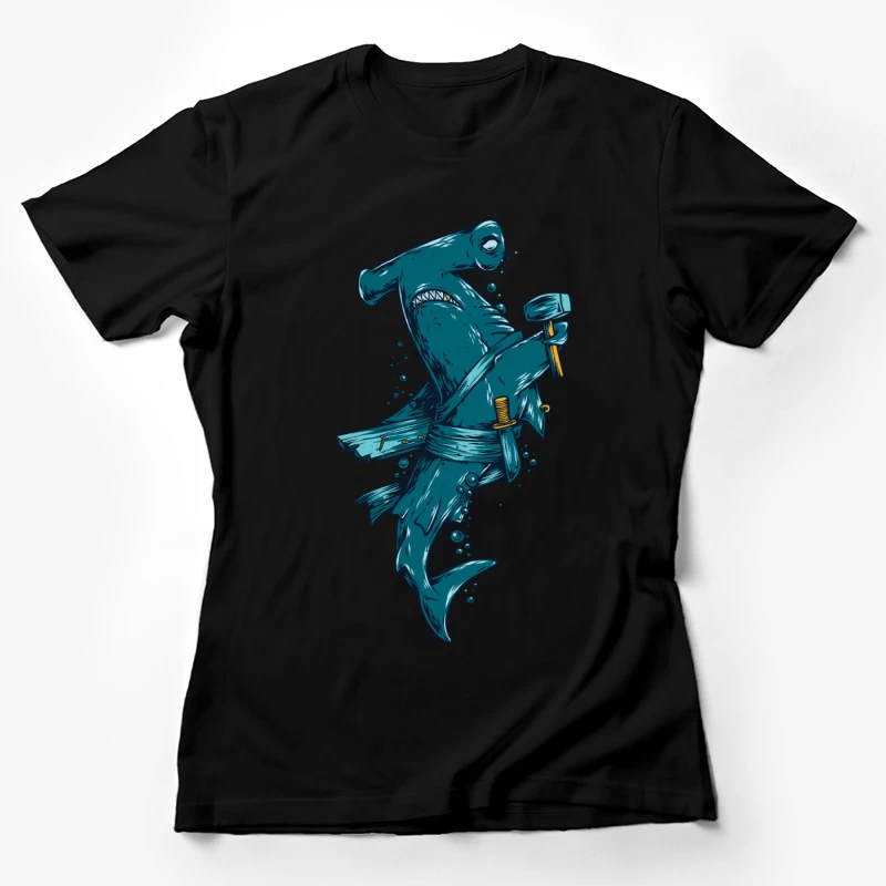 Requin marteau pirate avec maillets Femme T-Shirt