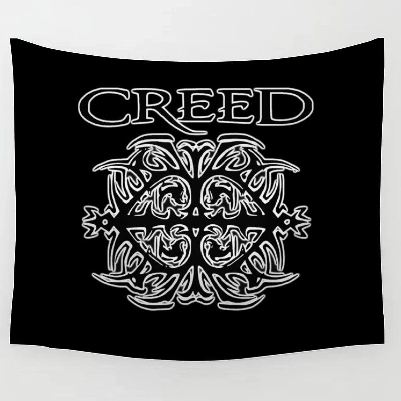 Creed Band Logo with Tribal Gothic Design Tapestry