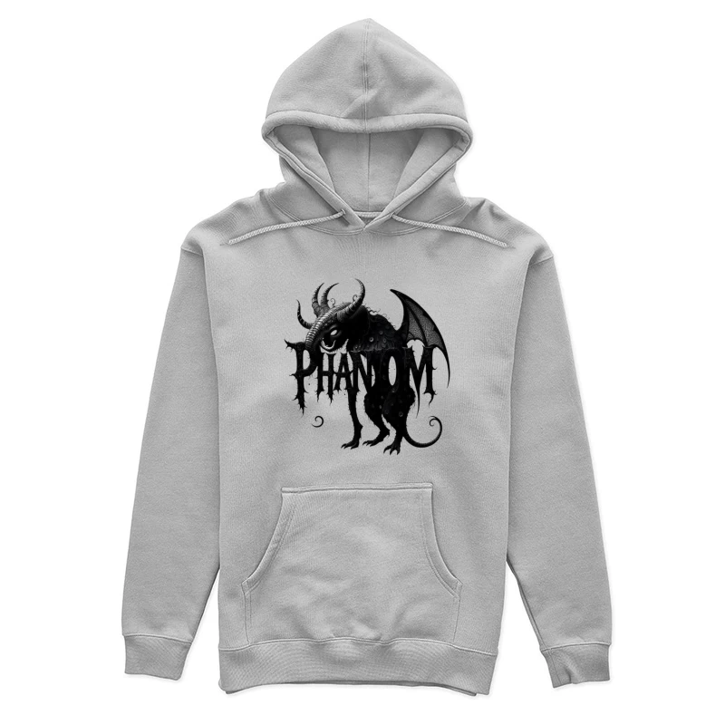 Gothic Phantom Beast with Horns and Wings Dark Art Illustration Female Pullover Hoodie