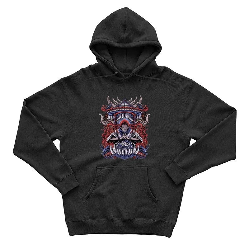 Mystische Kriegerkunst vor Tempel Herren Pullover Hoodie