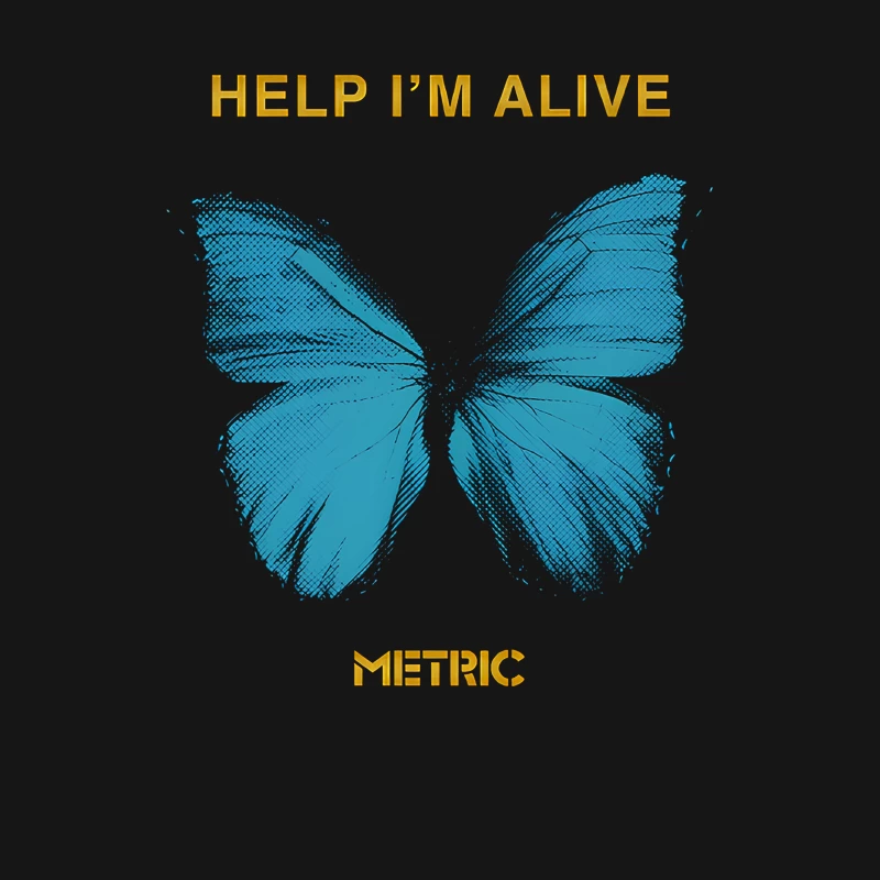 Metric Help I'm Alive Butterfly 2 Male T-Shirt