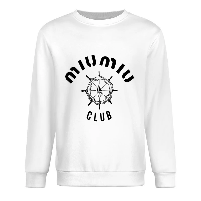 Seemannschaftsclub-Logo mit Steuerrad Herren Pullover Sweatshirt