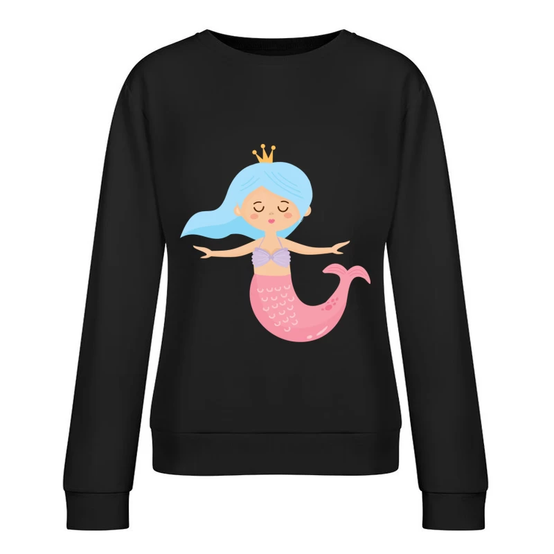 Petite sirène avec couronne Femme Sweat-shirt à enfiler