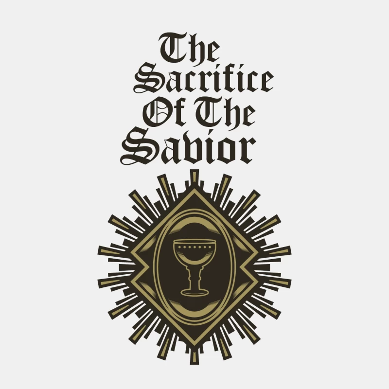 Le Sacrifice du Sauveur avec Calice et Rayons Homme Débardeur