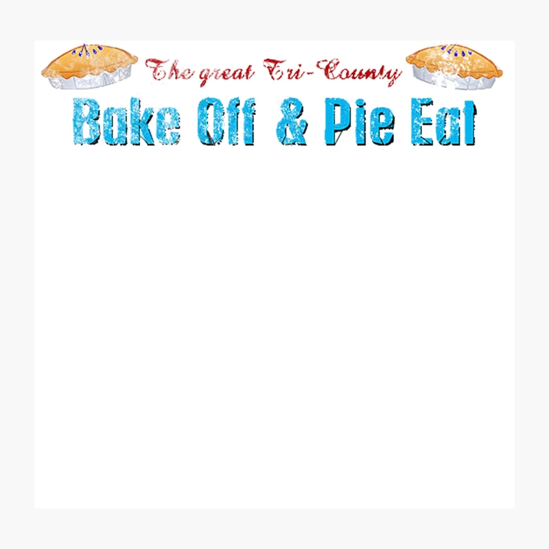 The Great Tri-County Bake Off & Pie Eat, distressed Throw Pillow