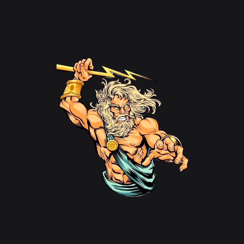 Zeus: The God of Lightning Male Pullover Hoodie