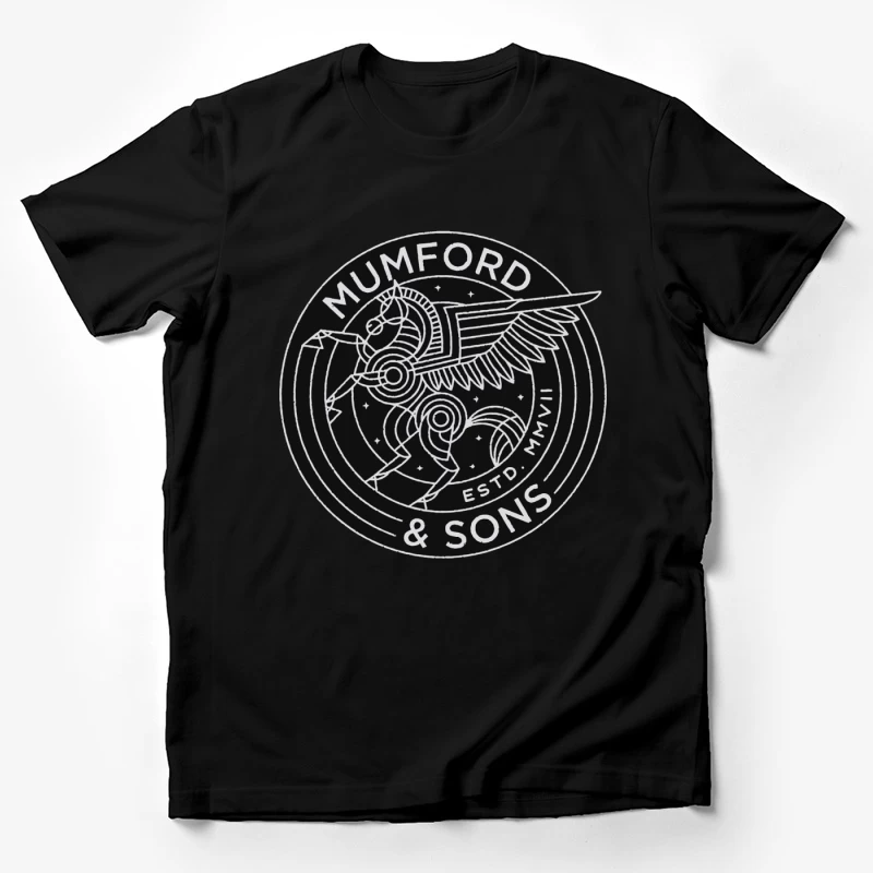 Mumford & Sons Geometric Pegasus Band Logo Male T-Shirt