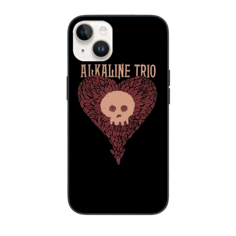 Alkaline Trio Gothic Heart Skull Logo Design iPhone Case