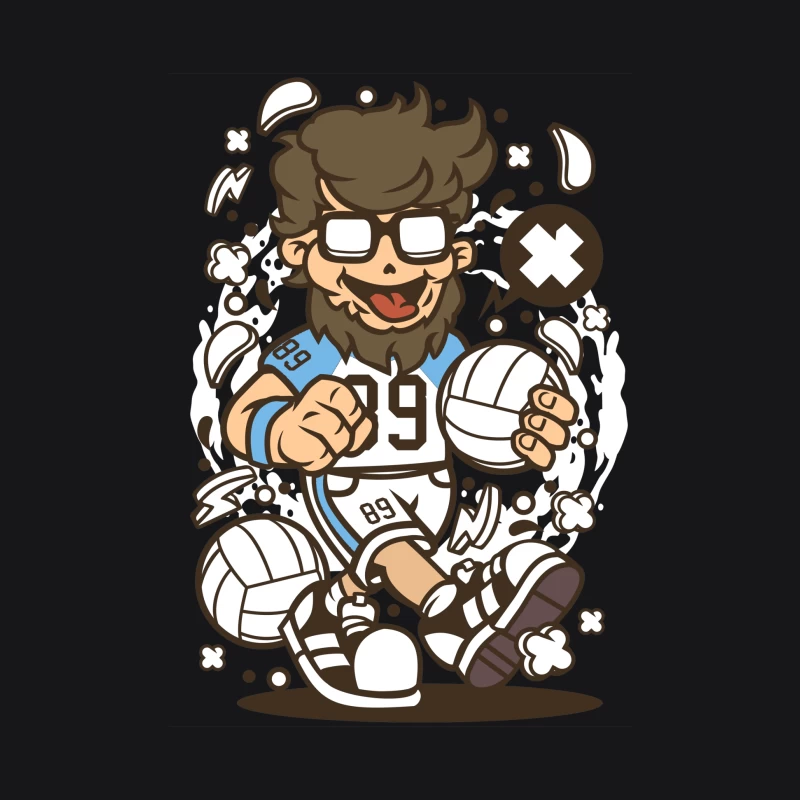 Joueur de Volley-Ball Cartoon Dynamique Femme Sweat à capuche