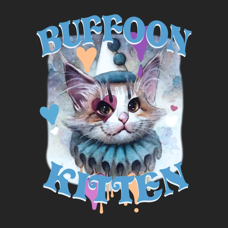 Buffoon-Kätzchen Kunst Herren Pullover Sweatshirt