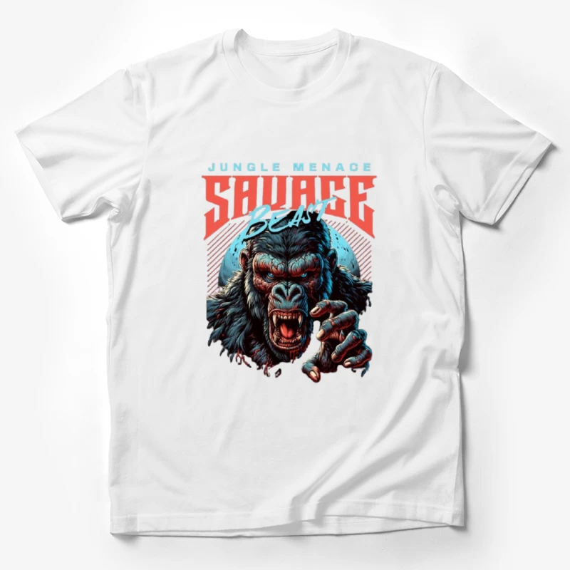 Savage Jungle Gorilla Monster Retro Art Design Male T-Shirt