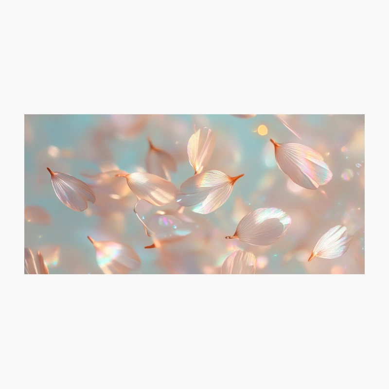 Ethereal Floating Flower Petals in Pastel Dreamscape Coffee Mug