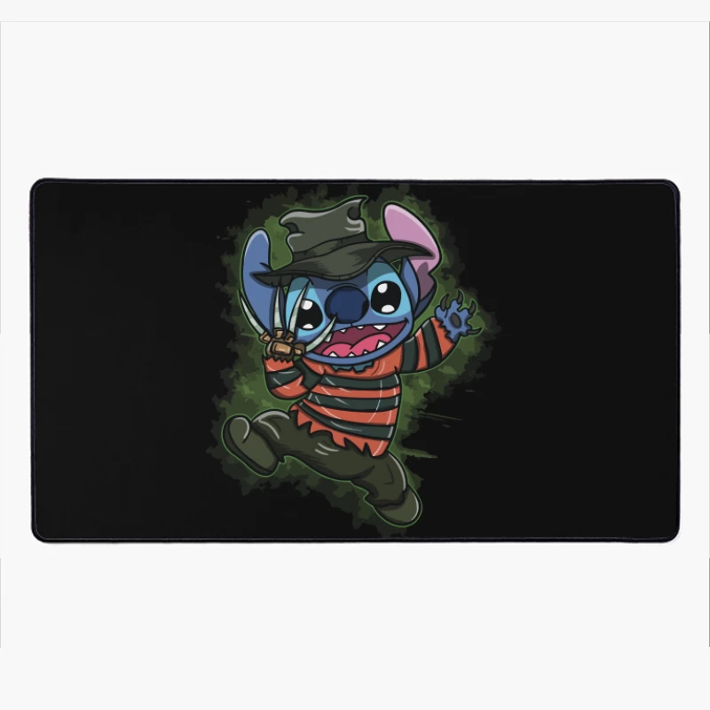 Cartoon Horror Parody Character Desk Mat