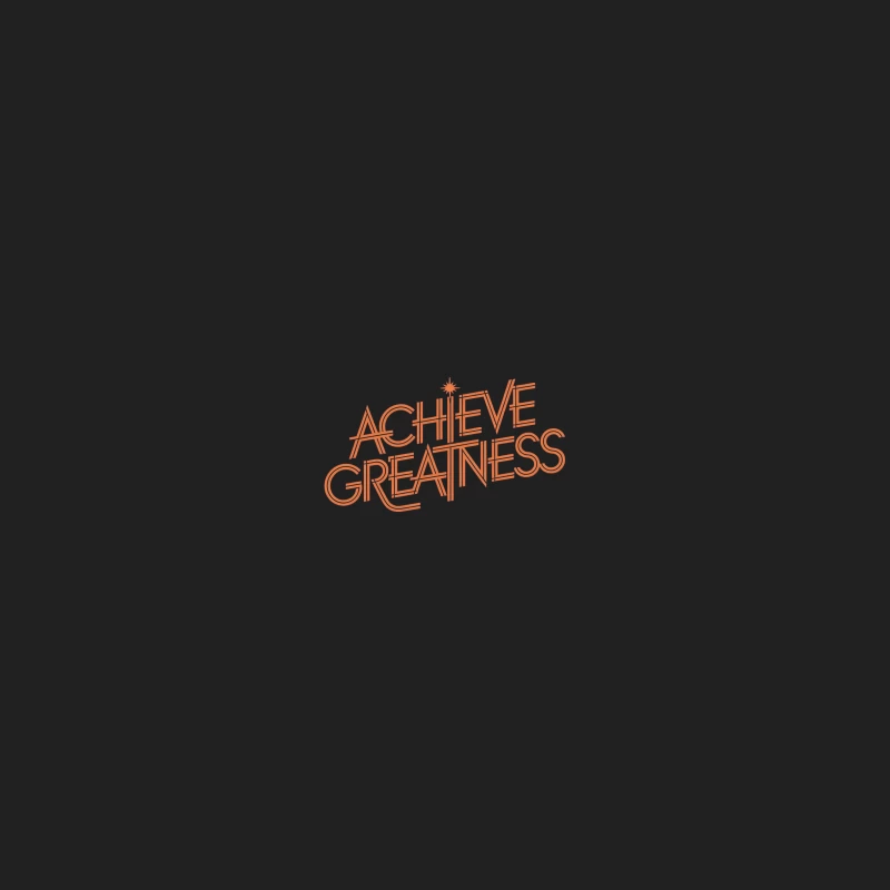 Motivational Orange Text: Achieve Greatness Bucket Hat