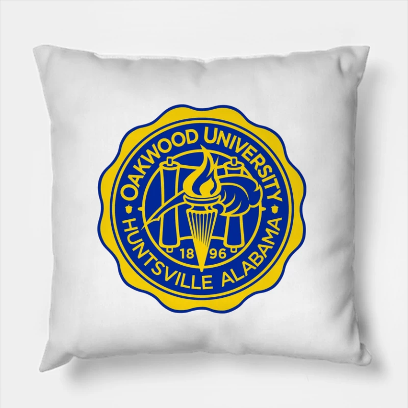 Official Seal of Oakwood University in Huntsville, Alabama Throw Pillow