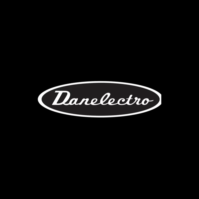 Vintage Danelectro Musical Equipment Logo in Black and White Coffee Mug