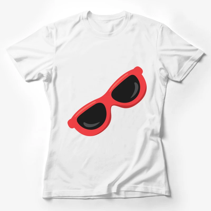 Lunettes de soleil élégantes rouges Femme T-Shirt