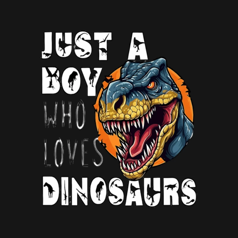 Ein Junge, der Dinosaurier liebt Herren T-Shirt