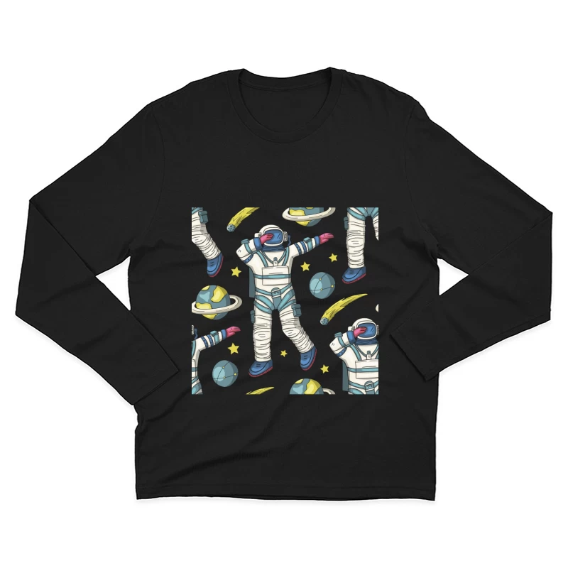 Weltraum-Abenteuer mit Astronauten Herren Langarm T-Shirt