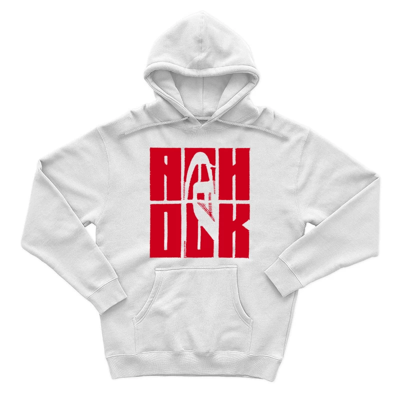 Rot-Schwarz-Design mit Silhouette Herren Pullover Hoodie