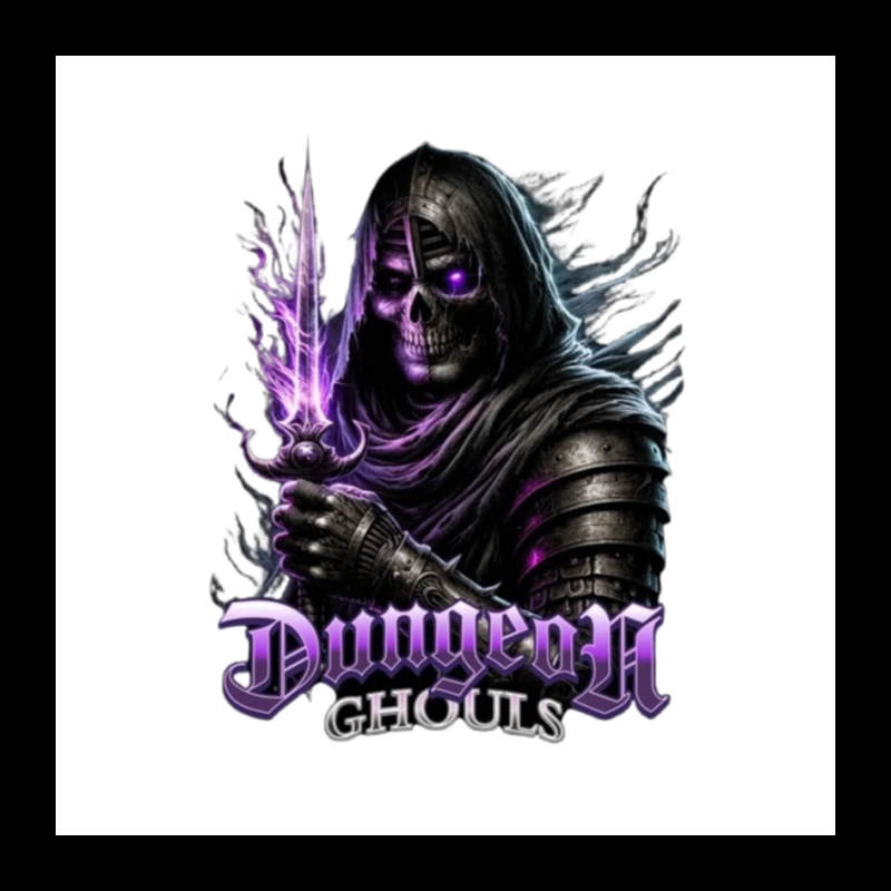 Ethereal Dark Knight with Purple Magic - Dungeon Ghouls Pin