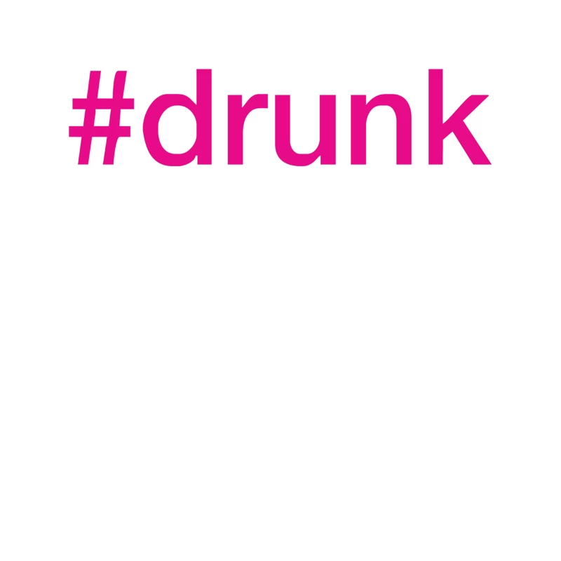 #drunk Hashtag Neon Pink Tapestry